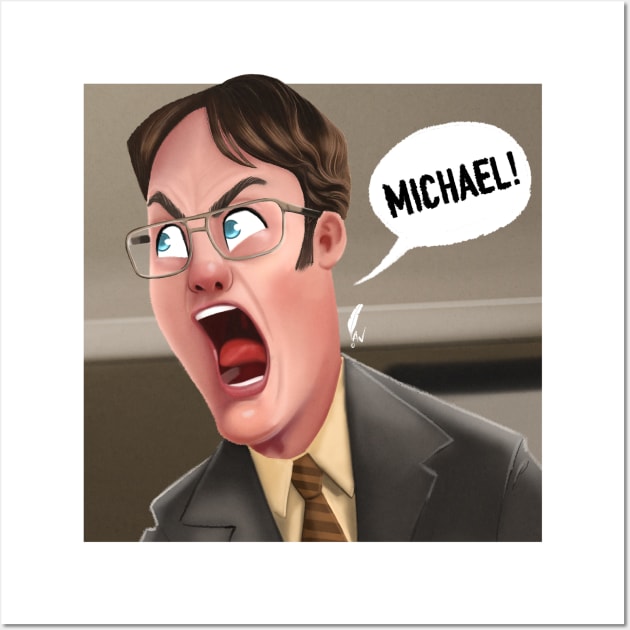 Dwight Wall Art by Sketchian